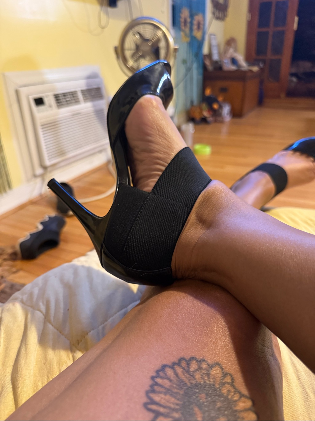 Steve Madden Black Patent Open-Toe Ankle Strap Heels